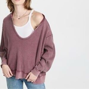 We The Free Off-the-Shoulder Sweater - Mauve